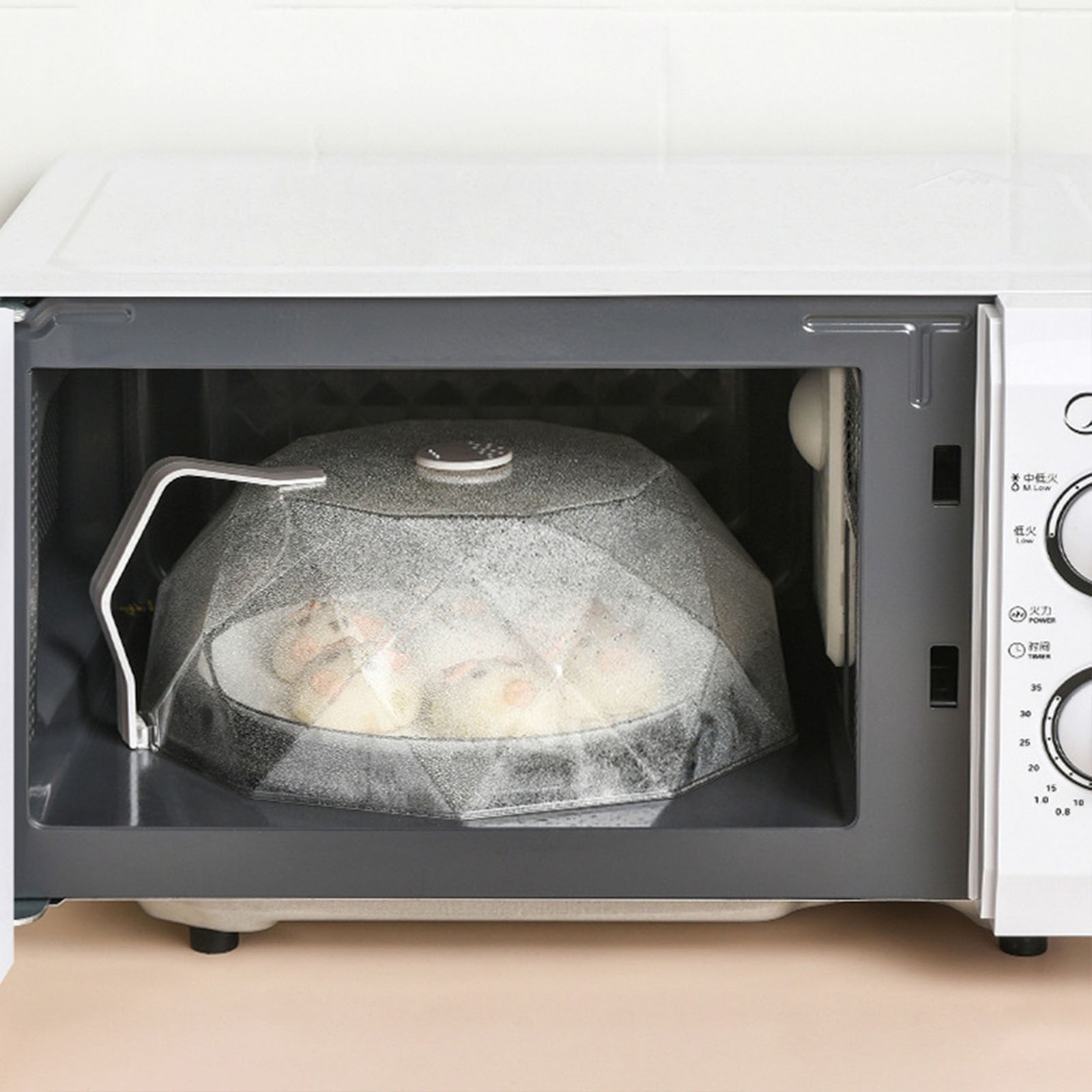 Geometric Microwave Splatter Cover For Blocking Oil Splash For Most Ovens New