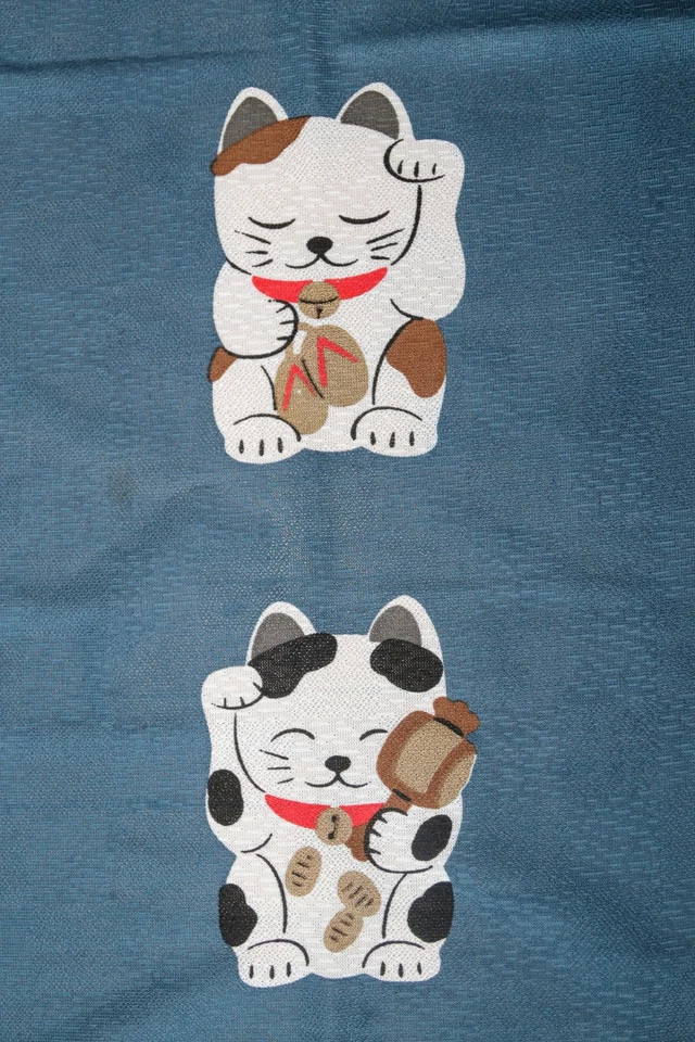 Japanese Maneki Neko Lucky Cats Design Noren Door Curtain  - Image 3 of 4