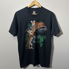 Vintage 80s Lsj Sportswear Tigers Single Stitch T Shirt Adult Large Screen Stars