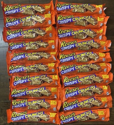 20-Reese's Crispy Crunchy King Size Milk Chocolate Peanut Butter Bars.BB-07/2026