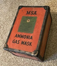 Vintage MSA Ammonia Gas Mask 1449 with Original Case