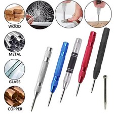 Spring Loaded Automatic Centre Punch Center Marker Hole Tool for Metal, Wood
