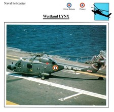 Westland LYNX Edito Service Warplane Air Military Card France GB