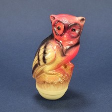 Antique 1920s Viscoloid Celluloid Halloween Owl Roly-Poly Toy