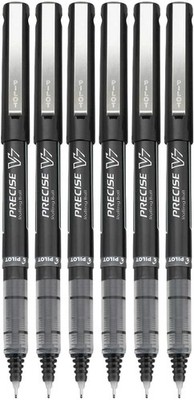 Precise V7 Stick Rolling Ball Pens, Fine Point (.7mm), Black Ink, 6-pk; Bundle