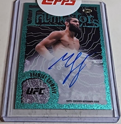 2024 Topps Finest UFC Intimidators Aqua Glitter Khamzat Chimaev
