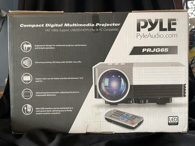 PYLE PRJG65 Compact HD Digital Multimedia Home Projector USB PC MAC 