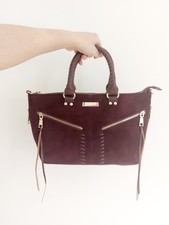 River Island Burgundy Double Top Handle Handbag With Tassels And Zips