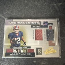 Playoff Absolute Memorabilia 2003 Willis McGahee #159 Rookie Buffalo Bills NFL …
