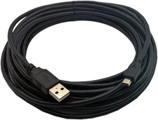 USB2-A-MB-25ST, Premium 25ft USB 2.0 A to Mini B 5 Pin Cable Black