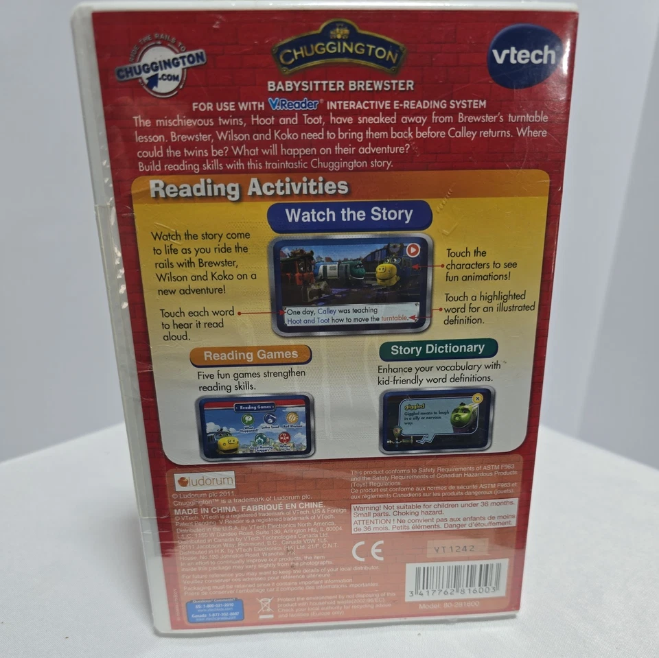 SEALED VTech V.Reader Educational E-Book System Chuggington Kung Fu Panda  Game - Image 4 of 4