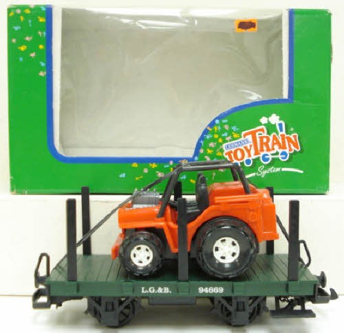 LGB 94669 Flatcar con Jeep todoterreno LN/caja | Zustand: Used