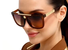 High-Quality Designer Sunglasses for Women Classic Rectangle Frame Female Fancy