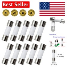 Pack of 10 Ceramic Fast-Blow Fuses 10A 250V - Reliable Electrical Protection