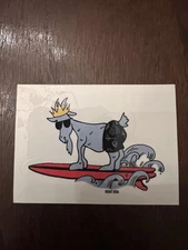 GOAT USA Surfer Goat Sticker. Single Sticker. Brand New.