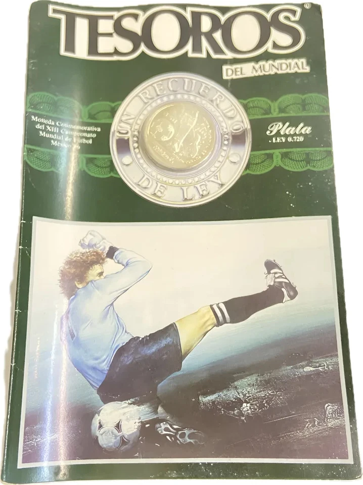 Moneda $50 песо plata Conmemorativa Mundial de Mexico 1986 plata ley.720 - Изображение 2 из 4