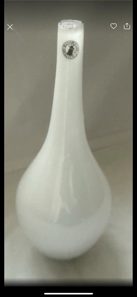 Ikea Salong Vase Blumenvase Vasen Glas weiß 31 cm Deko wie neu