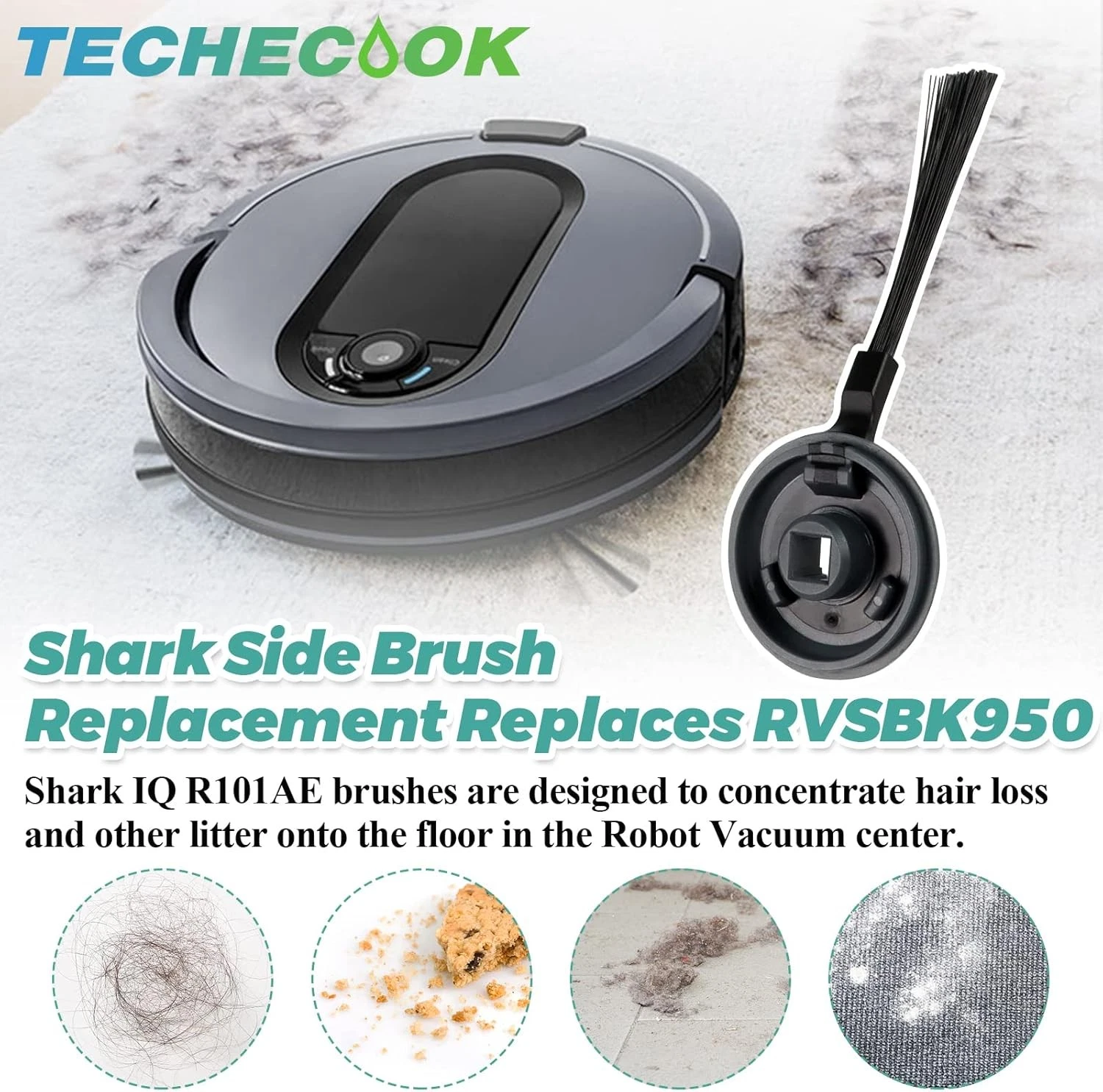 Replacement Filter and Side Brush Kit for Shark Robot Vacuums - Thumbnail 5
