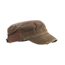 Mega Cap Cotton Distressed Washed Cadet Brown One Size, Brown