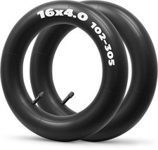 2 Pack 16x4.0 Fat E-Bike Inner Tube with Schrader Valve 16x4.0, Black