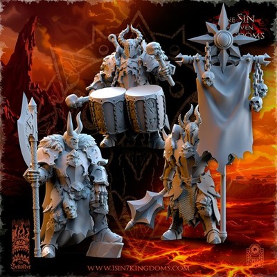 Beholder Miniatures- Realms of Mayhem The Exalted Command (Tabletop Miniaturen)