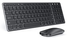 seenda Bluetooth Keyboard and Mouse Combo for Mac, SKM64-2 Black Gray