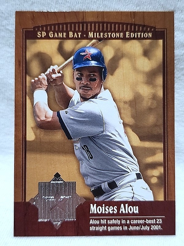 2001 Sp Game Bat Milestone Edition Moises Alou #46 Houston Astros 
