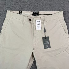 Todd Snyder Pants Mens 34x30 Bone Khaki Tab Front Chino Straight Fit Stretch NEW