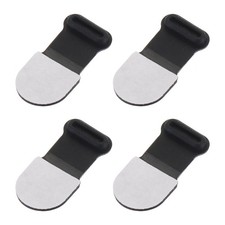 4pcs Anti-Lost Anti Dust Plug, USB Type C Port Dust Covers Caps for Phone, Black