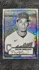2021 Topps Chrome Platinum 412 Oscar Mercado Black White Mini-Diamonds Refractor