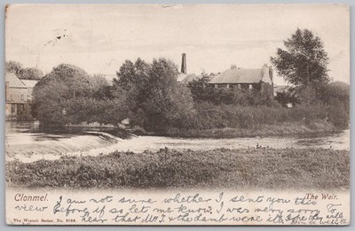 Clonmel Co Tipperary Das Wehr Postkarte, gestempelt 1904
