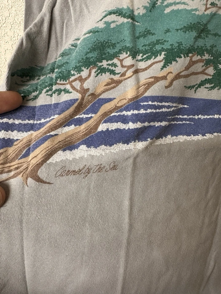 VTG 80’s Crazy Shirts Hawaii Men’s Carmel By The Sea Wrap Around T Shirt Size M - Image 3 of 4