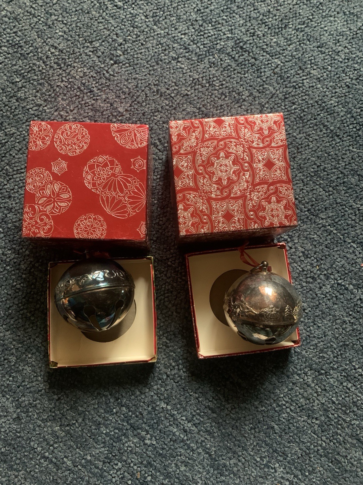 Wallace Vintage 1987-8 Annual Silver Plate Jingle Sleigh Bell Christmas Ornament