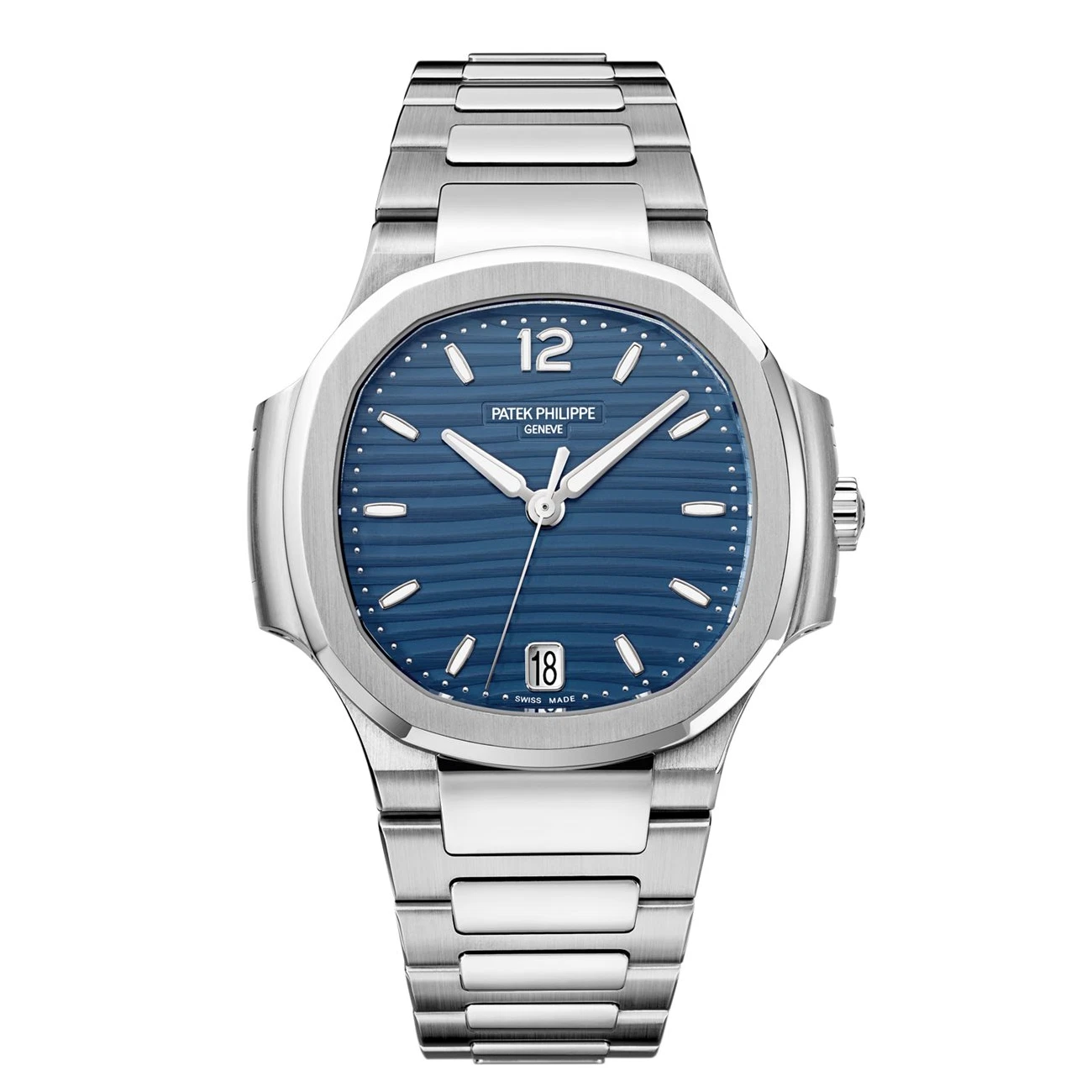 Patek Philippe — Patek Philippe Nautilus 7118/1A-001 Blue Opaline Dial Stainless Steel Watch