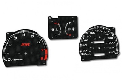 Honda CRX 1988-1990 SIR design PLASMA TACHO GLOW GAUGES TACHOSCHEIBEN DIALS SPEE