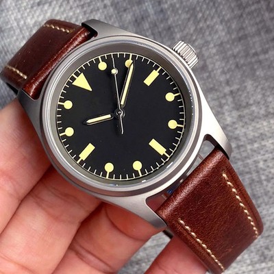 Tandorio New 36mm Titanium Japan NH35 Automatic Pilot Men Watches Sapphire Glass