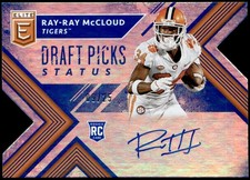 2018 Panini Elite Draft #258 Ray-Ray McCloud Status Die Cut Blue #/25 RC Auto E1