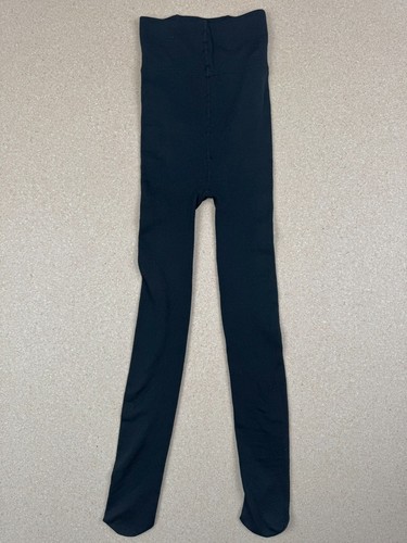 Warner’s Blissful Benefits Black Fleece Lined Leggings with Socks Footed L/XL