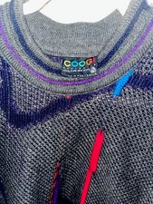 Vintage Coogie 3D Knit Sweater Made In Australia Size L 90s 100 Wool