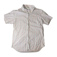 Columbia Rapid Rivers White Multi Plaid Men's Size L Short Sleeve Button Shirt