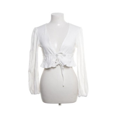 Princess Polly, Crop Top, Größe: 36, Weiß, Baumwolle/Elasthan, Einfarbig #63C