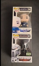 Set of 2 Battlestar Galactica Funko Pop! Television #230 Adama & #257 Cylon 