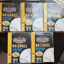 Topps 1993 Stadium Club Baseball Series 3,  5 Boxes 24 Cards Collector Base Set