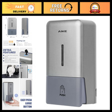 27oz Liquid Soap Dispenser for Commercial Use - Sleek Silver Bathroom Accessory