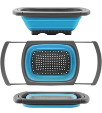 Qimh Colander Collapsible, Colander Strainer Over the Sink Food Colanders