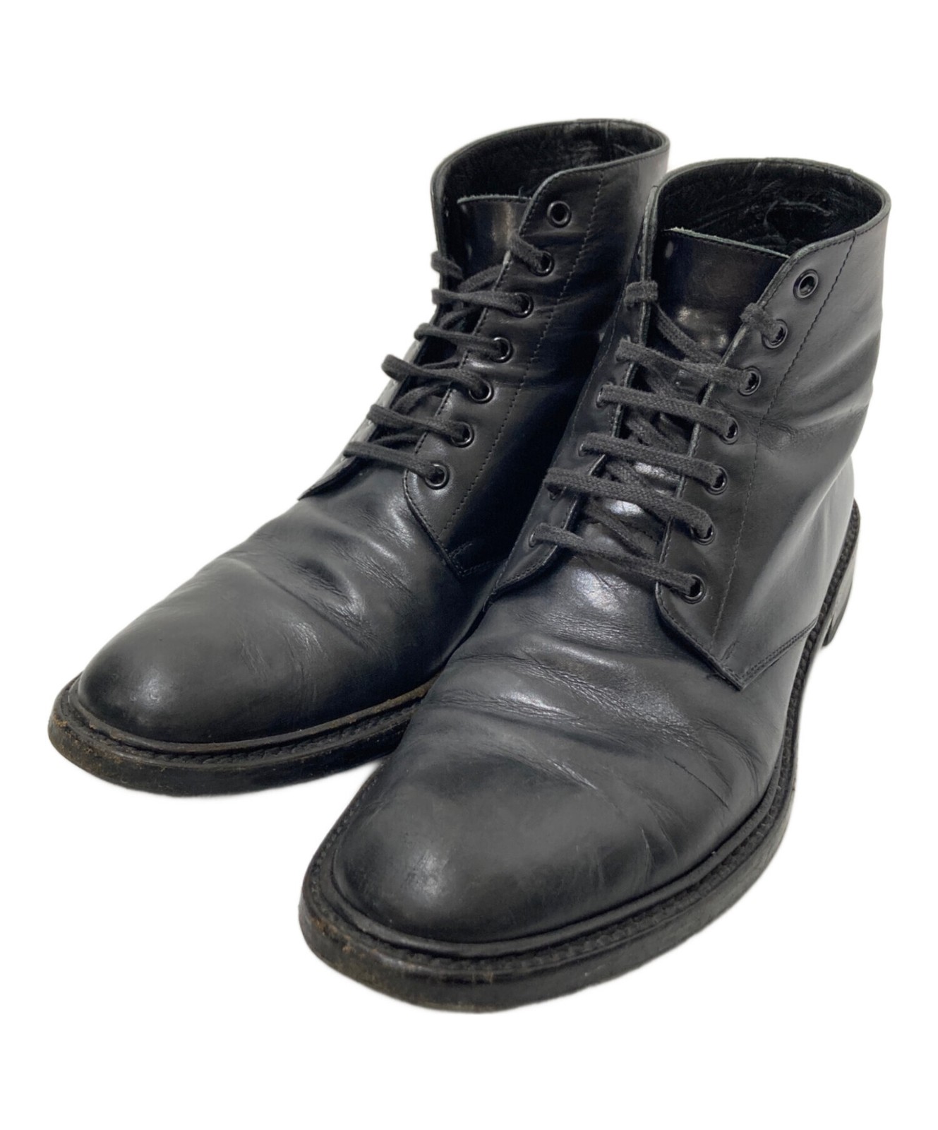 Saint Laurent Lace-up Boots Shoes EU 37 US 7 Leather Black Authentic thumbnail 21