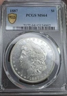 1887 Morgan Silver Dollar $1 PCGS MS64 | Brilliant Luster | Sharp Eye Appeal