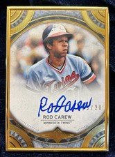 Rod Carew 2022 Topps Transcendent Gold Autograph Issue /20. #TCA-RC