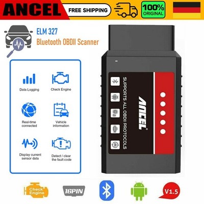 ELM327 V1.5 Bluetooth OBD2 Diagnose-Interface   Scanner für Android-Autos
