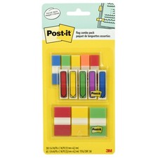 Post-it Flags and Tabs Value Combo, Assorted, 136 Pack